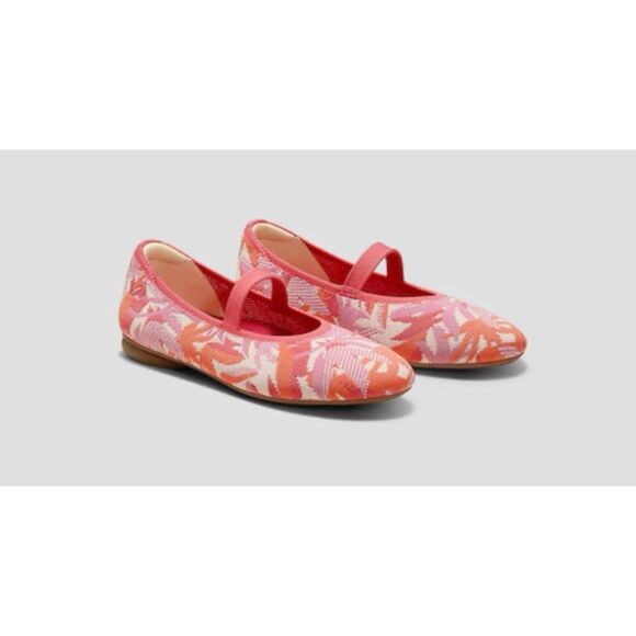 Vivaia Almond-Toe Tamia Mary-Jane in Multi Coral Tropical size 36 / New - Picture 3 of 9